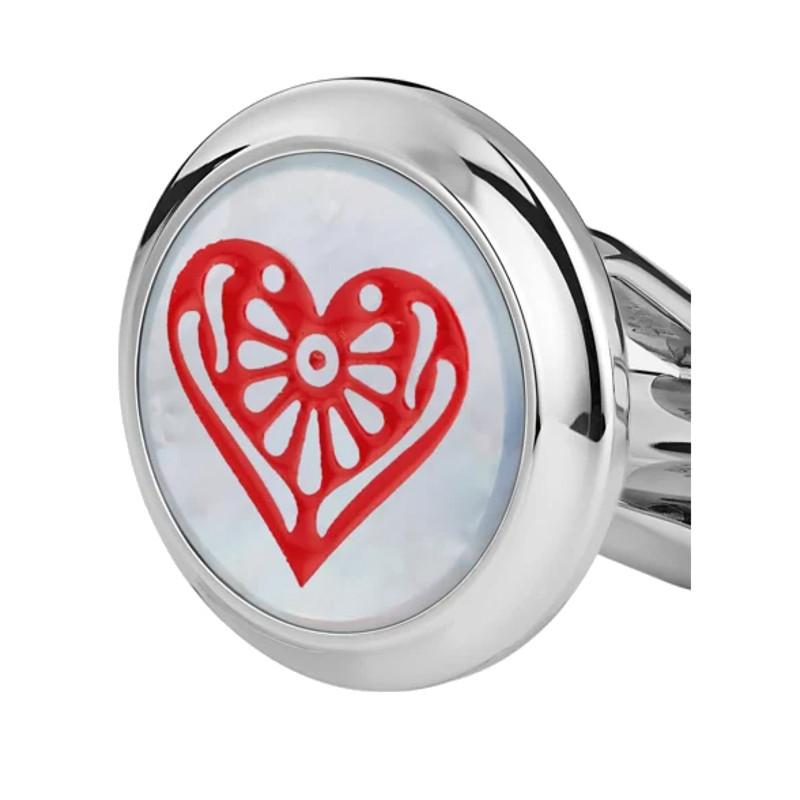 Meistestück cufflinks Tribute to the novel Le Tour du Monde in 80 days, Pique and heart