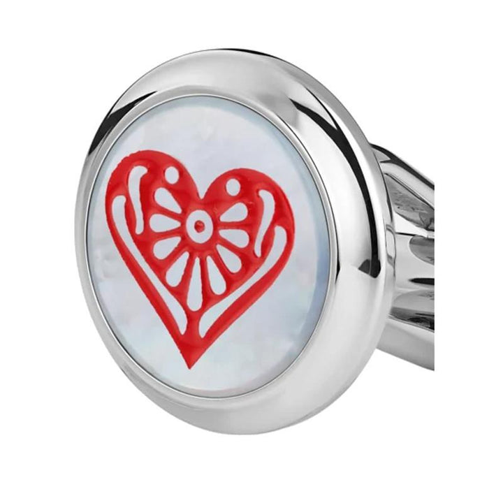 Meistestück cufflinks Tribute to the novel Le Tour du Monde in 80 days, Pique and heart