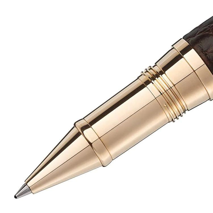 Rollerball Great Masters Exotic Leather en cuir d'alligator marron - Boutique-Officielle-Montblanc-Cannes