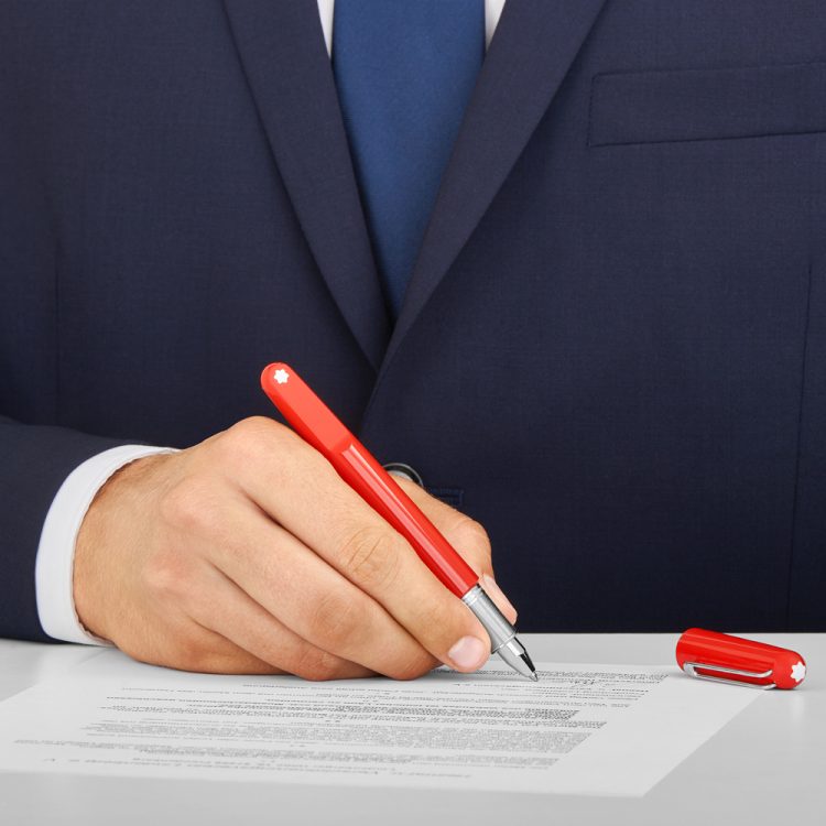 Stylo bille Montblanc (M) RED - Boutique-Officielle-Montblanc-Cannes