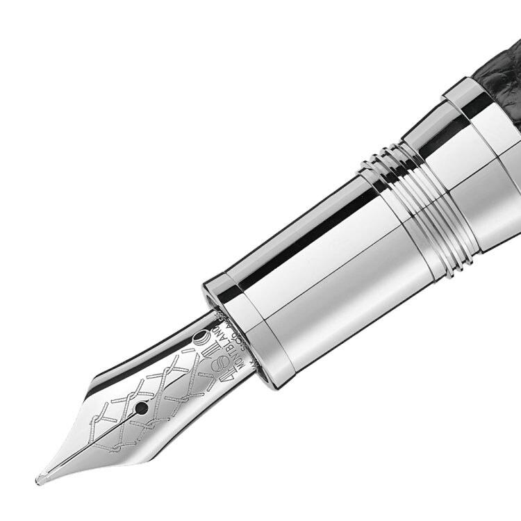 Stylo plume Great Masters Exotic Leather en cuir d'alligator noir - Boutique-Officielle-Montblanc-Cannes
