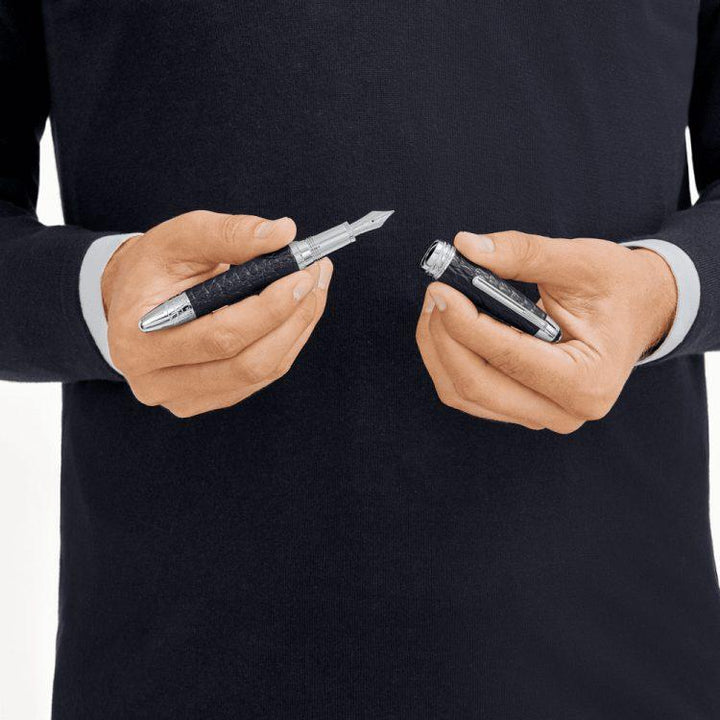 Stylo plume Great Masters Exotic Leather en cuir d'alligator noir - Boutique-Officielle-Montblanc-Cannes